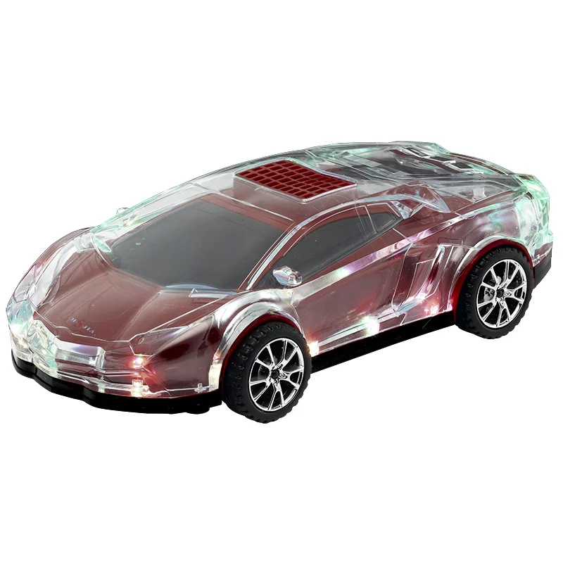 HS-58 Car Speaker with Led display/ Disco Light/ FM Radio With Volume Control