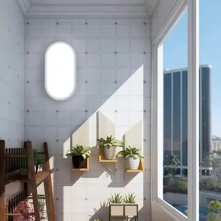 LED Bulkhead 15W Modern Wall Round With Motion Sensor Residential buildings lighting Wholesale IP54 6500K