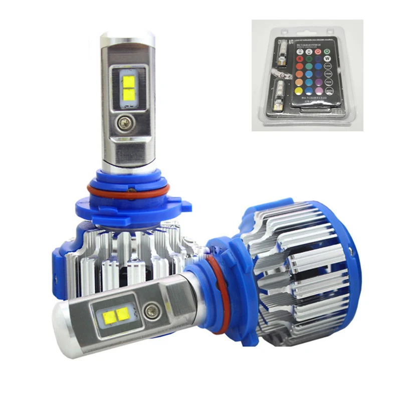 Автомобильные светодиодные фары T1 turbo H1 H3 H7 H8 H9 H11 9005 9006 Cree1