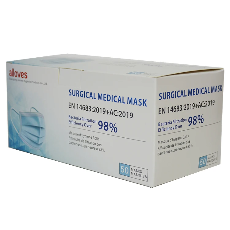 Лидер продаж, хирургическая медицинская маска, 3-слойная маска из нетканого материала, защитная маска для лица, оптовая продажа