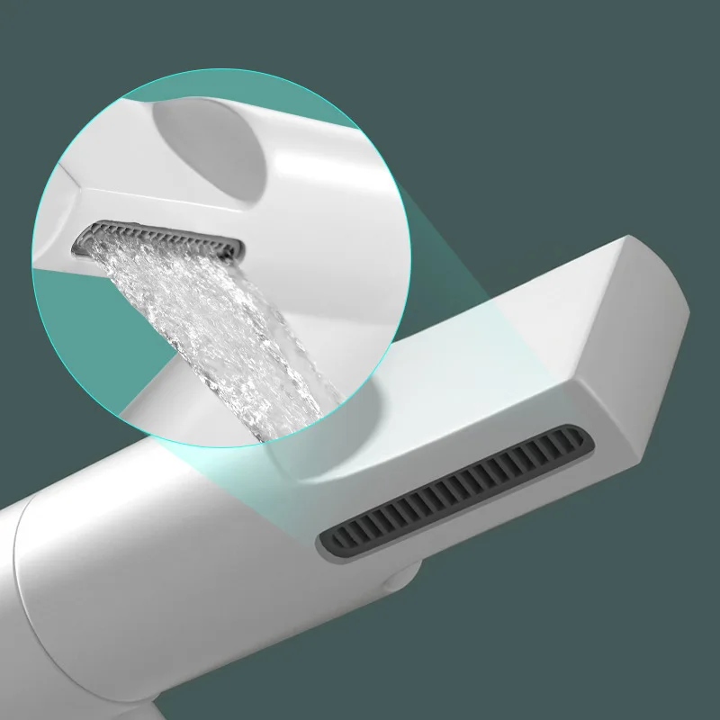 Hot Selling Temperature Display Stainless Steel Fold Bathroom Faucet Brass Tap Toilet Smart Free Rotating Basin Faucets