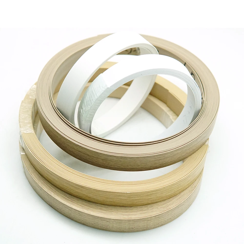 Manufacture Direct 0.45mm PVC Plastic Furniture Edge Bander Strip for Home Decoration