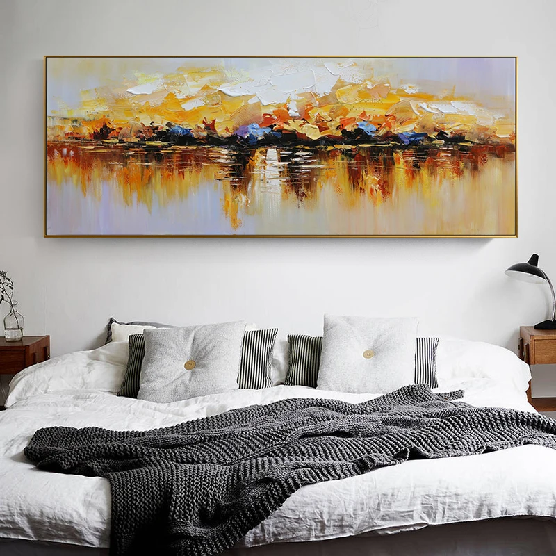 Оптовая продажа, картина в рамке, абстрактная картина маслом на холсте для настенного искусства