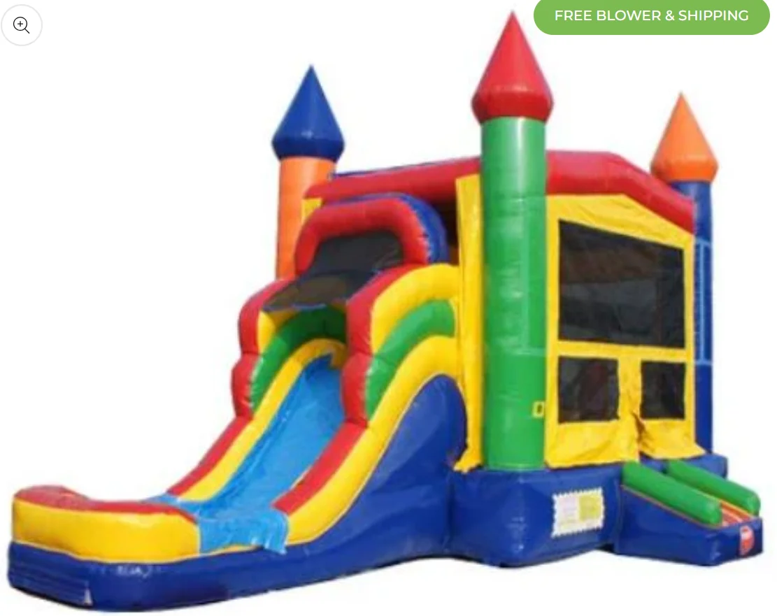 High Quality Octopus-themed Inflatable Trampoline with Water Slides