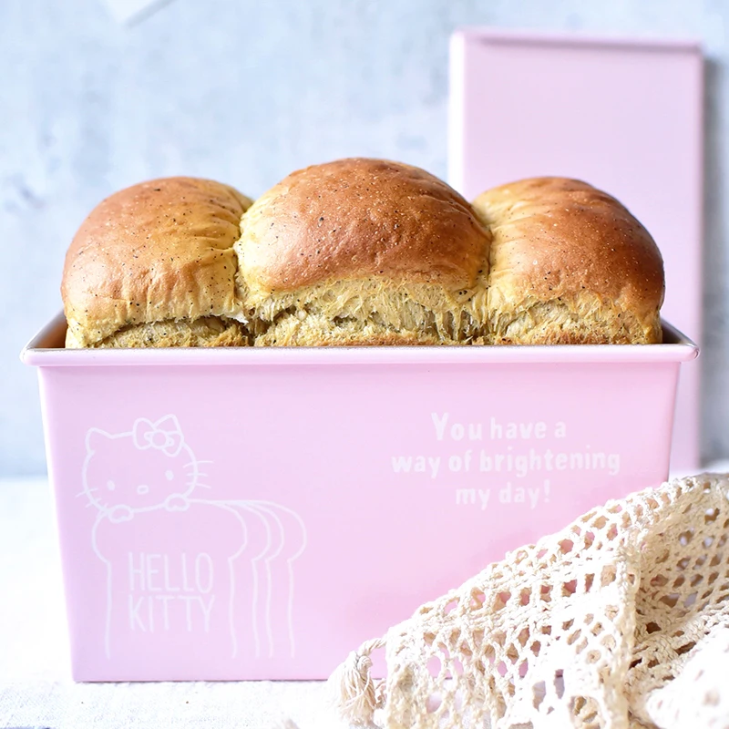 
CHEFMADE Rectangle Cute French Carbon Steel Metal Non-Stick Baking Pan Cake Bread Tray Baking Loaf Box Toast Mold With Lid 