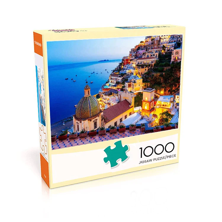 Custom 2020 High Quality Oil Painting Factory Price Cardboard Large 1000 Piece Jigsaw Puzzle for Adults