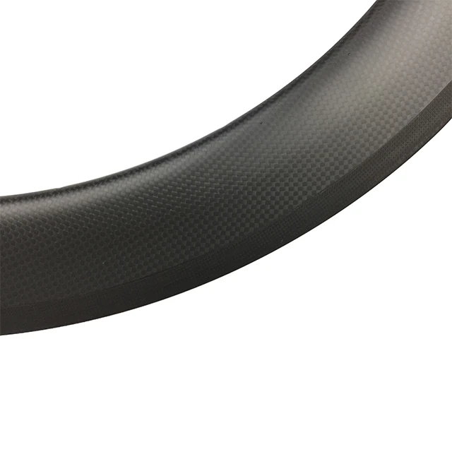  3K Twill Glossy 60mm Depth Carbon Wheel For Fixie Bike 25Mm Width Wheelset 700C Rim