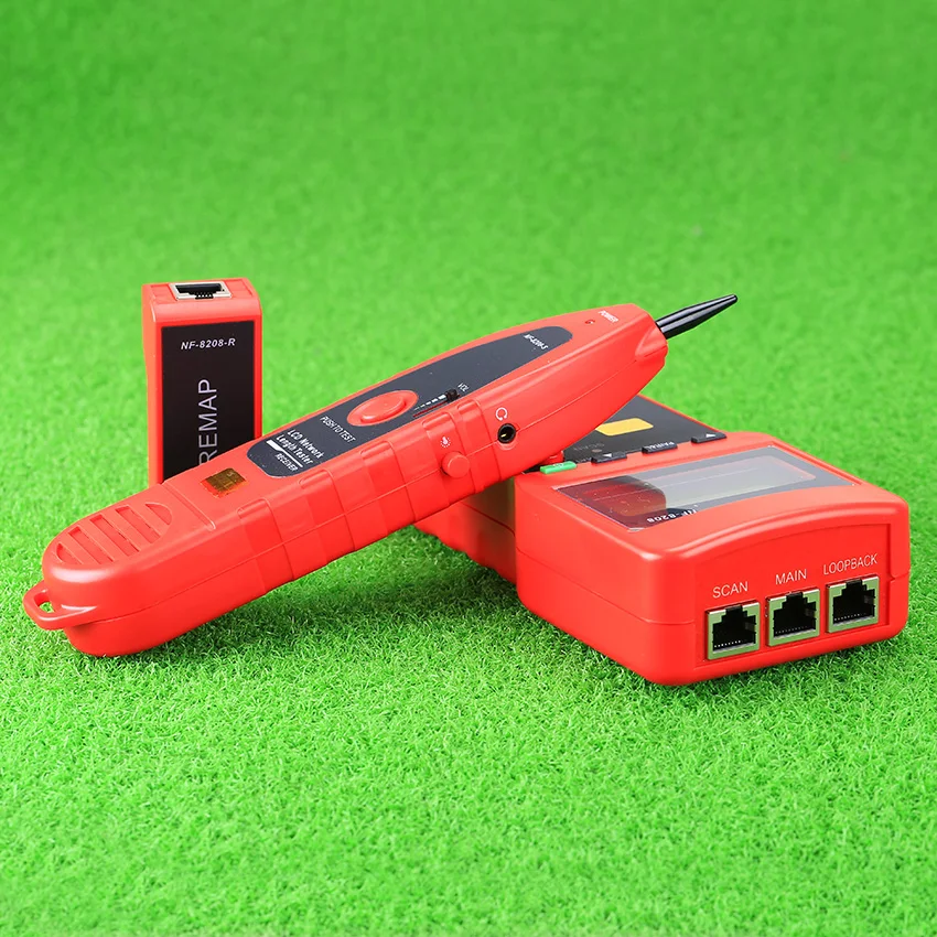 NF-8208 Многоцелевой ЖК-дисплей сетевой кабель Длина тестер Локальной Сети Кабельный целостности инспекции для проверки витой пары телефонной проводки