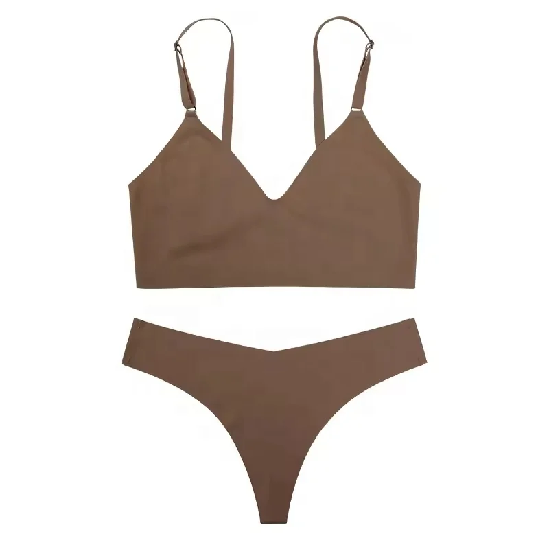 Black G String Polyamide Seamless Panties For Women Ice Silk No Show Thong Underwear Girls Best Bra And Panties Sets