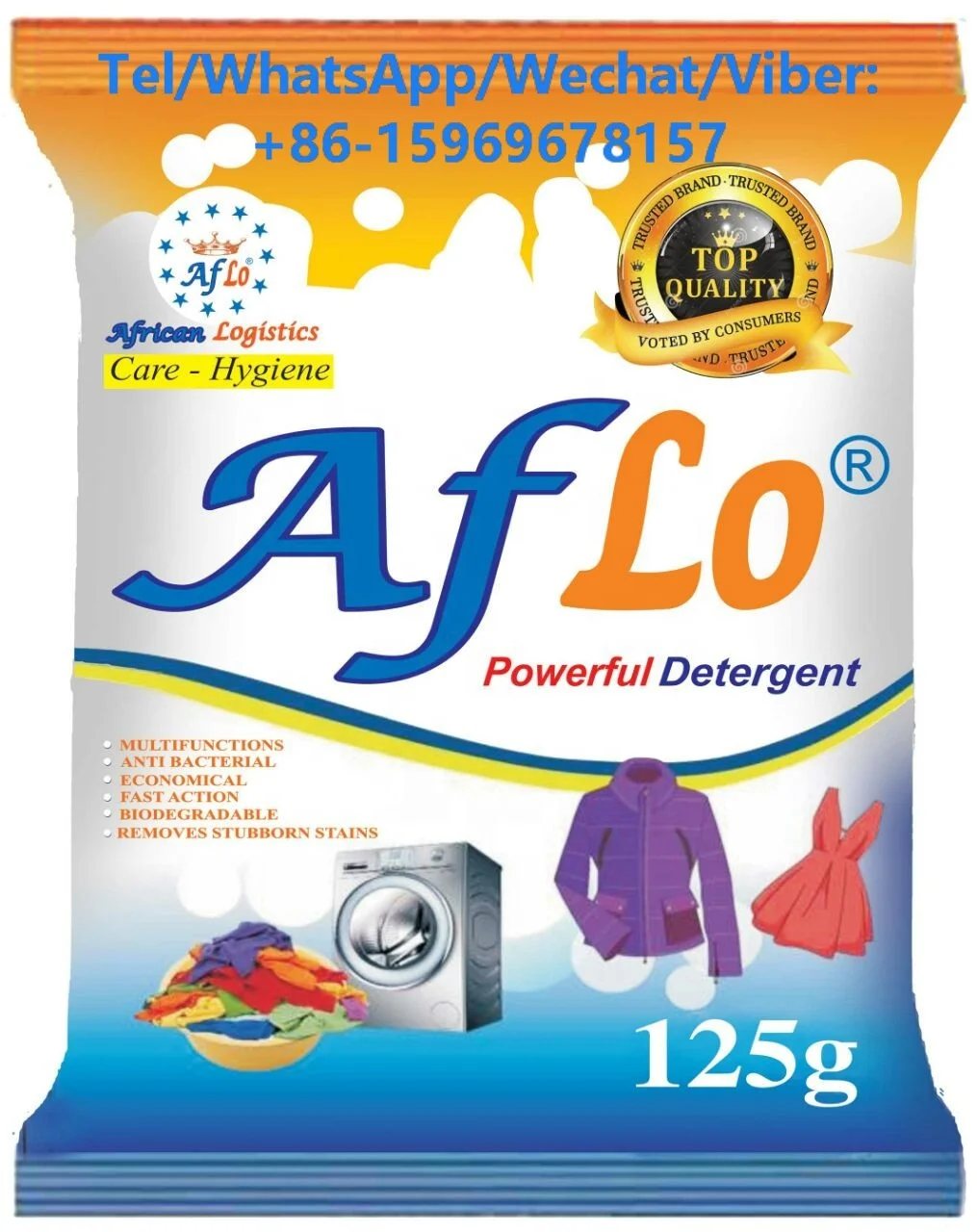 Large scale detergent washing soap powder 100g to Somalia market