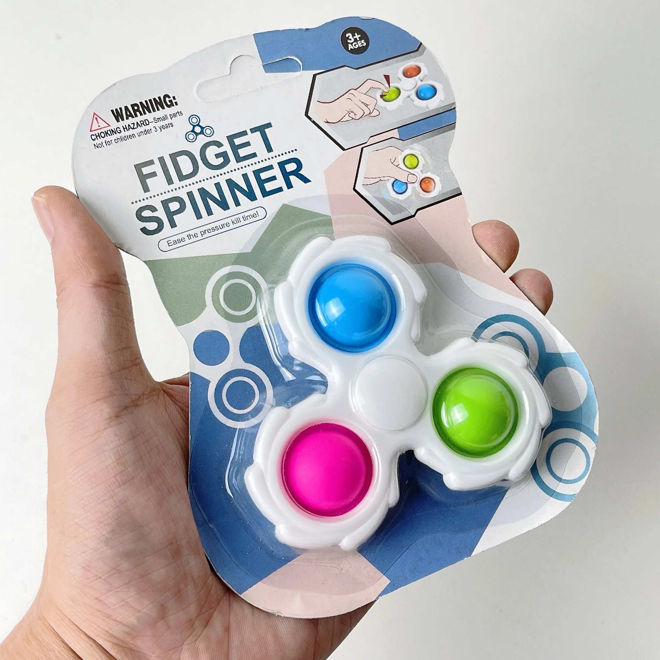 Amazon New Best Seller Sensory Toys Push Bubble Simple Dimple Bubble It Flying Fidget Spinner Toys