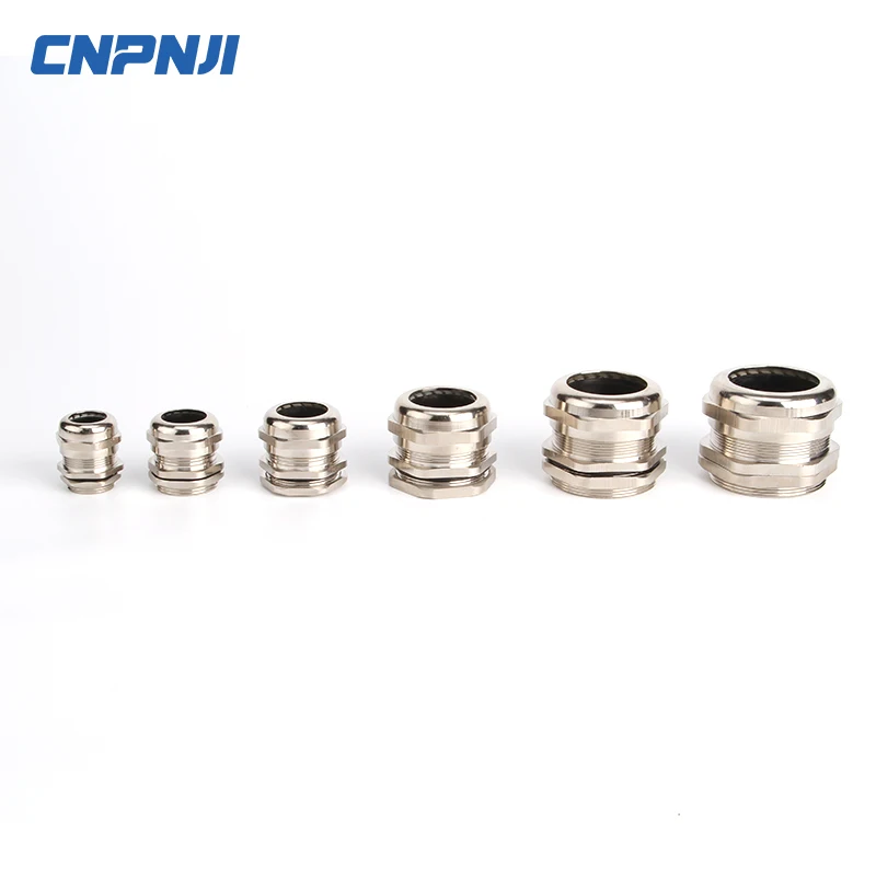 Source Factory Direct M Type  Long entry black silicone Nickel Coated Brass Metal Cable Gland