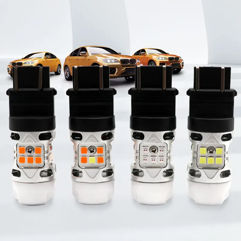 Strobe Flash T20 LED 3157 3157ck 3156 20SMD Car brake Bulb DRL Turn Signal Light car light accessories