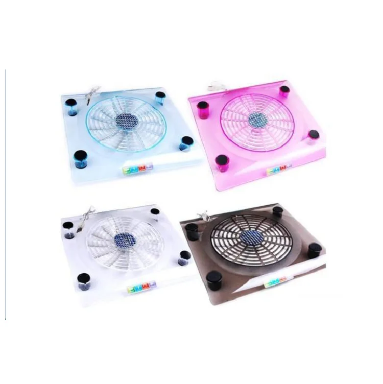 
New Arrival White Model Plastic Blue Light USB Laptop Cooling Base 