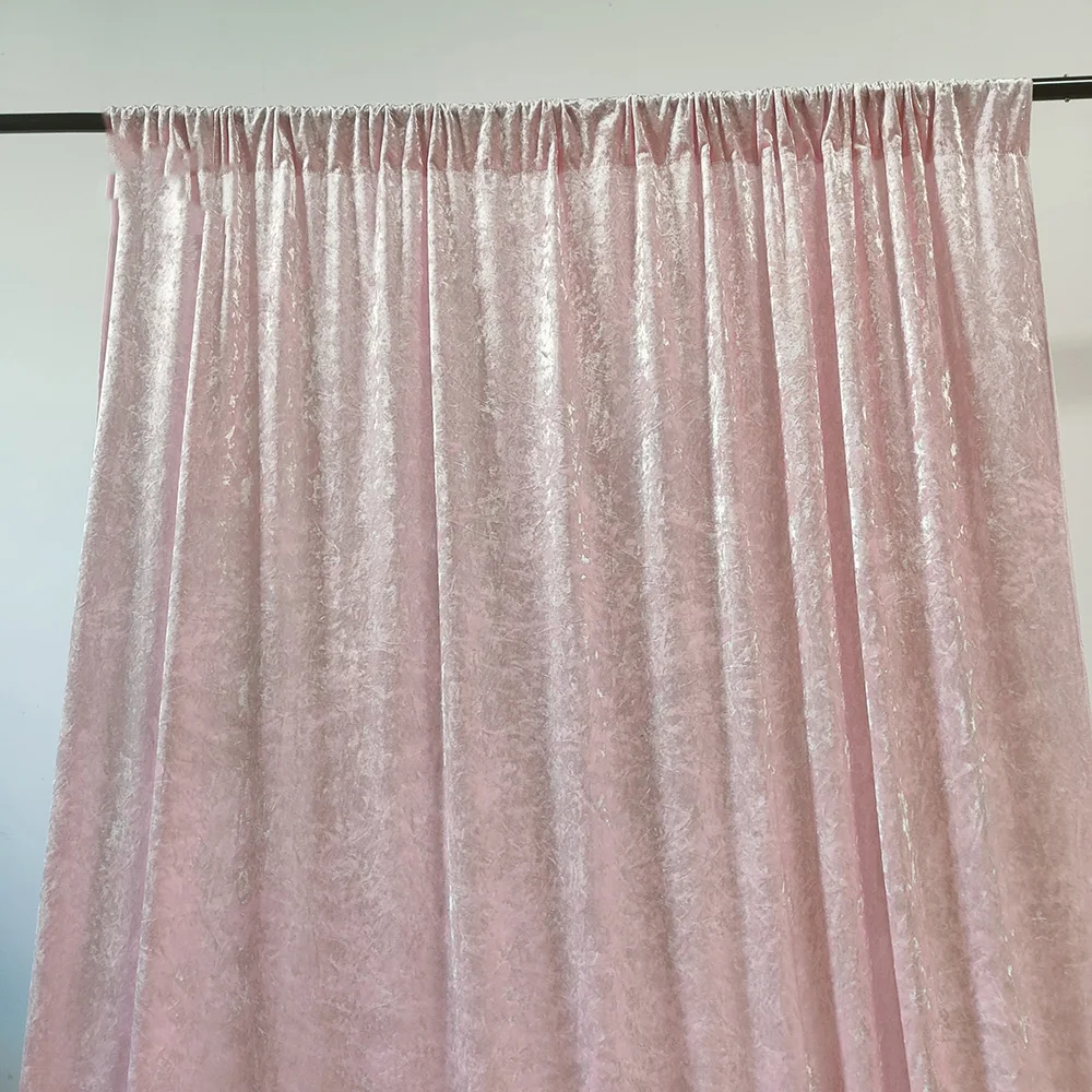 Luxury Wedding Party Stage Velour Back Drop Background Drapes blackout Curtain 5ft x 10ft Burgundy Red Velvet Crushed Backdrop