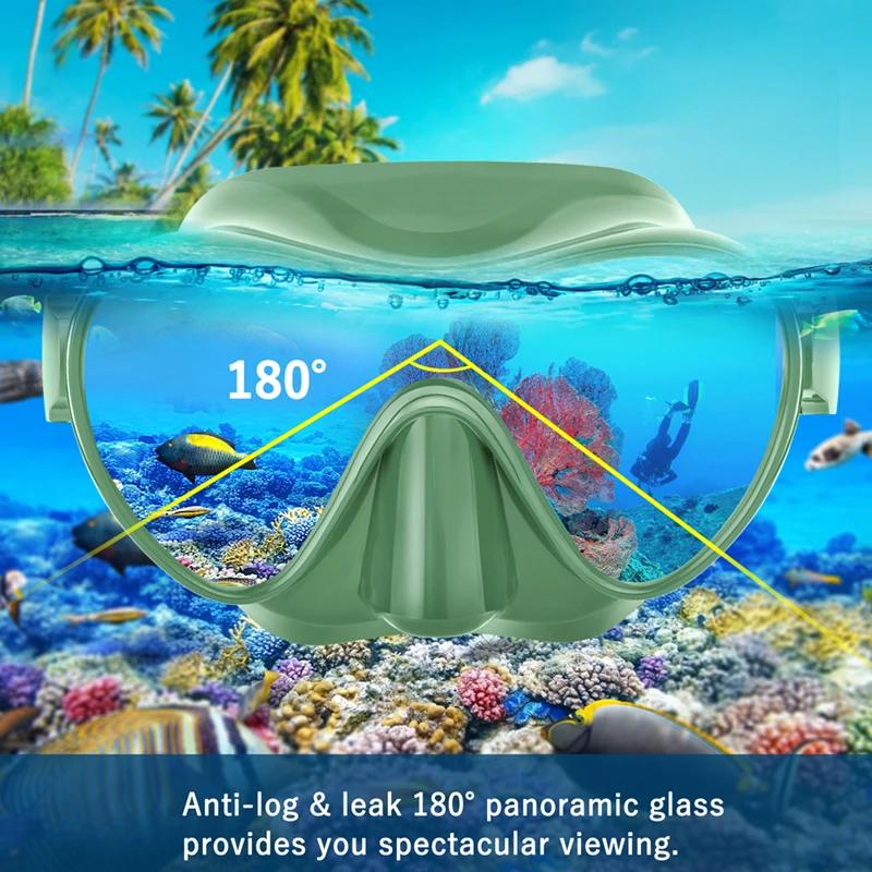 Adult Scuba Diving Masks Gear Freediving Spearfishing Glasses Custom Logo Color Diving mask