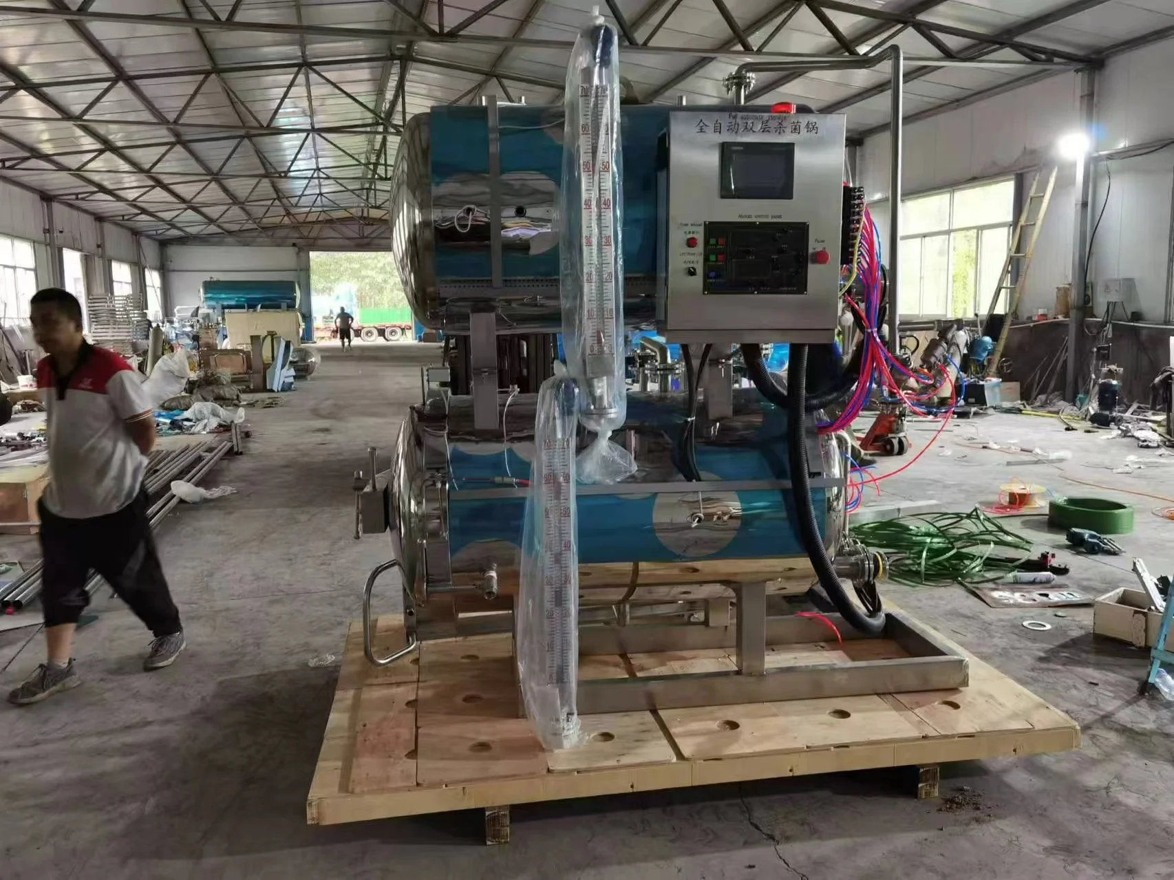 electrical heating horizontal industrial canned food sterilizer autoclave retort machine / steam air price