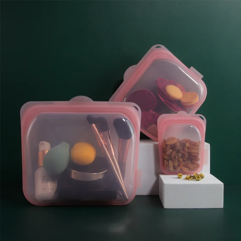 Герметичные безопасные детские пакеты для закусок в морозильной камере, многоразовый силиконовый мешочек, стоячий силиконовый Пакет для хранения продуктов