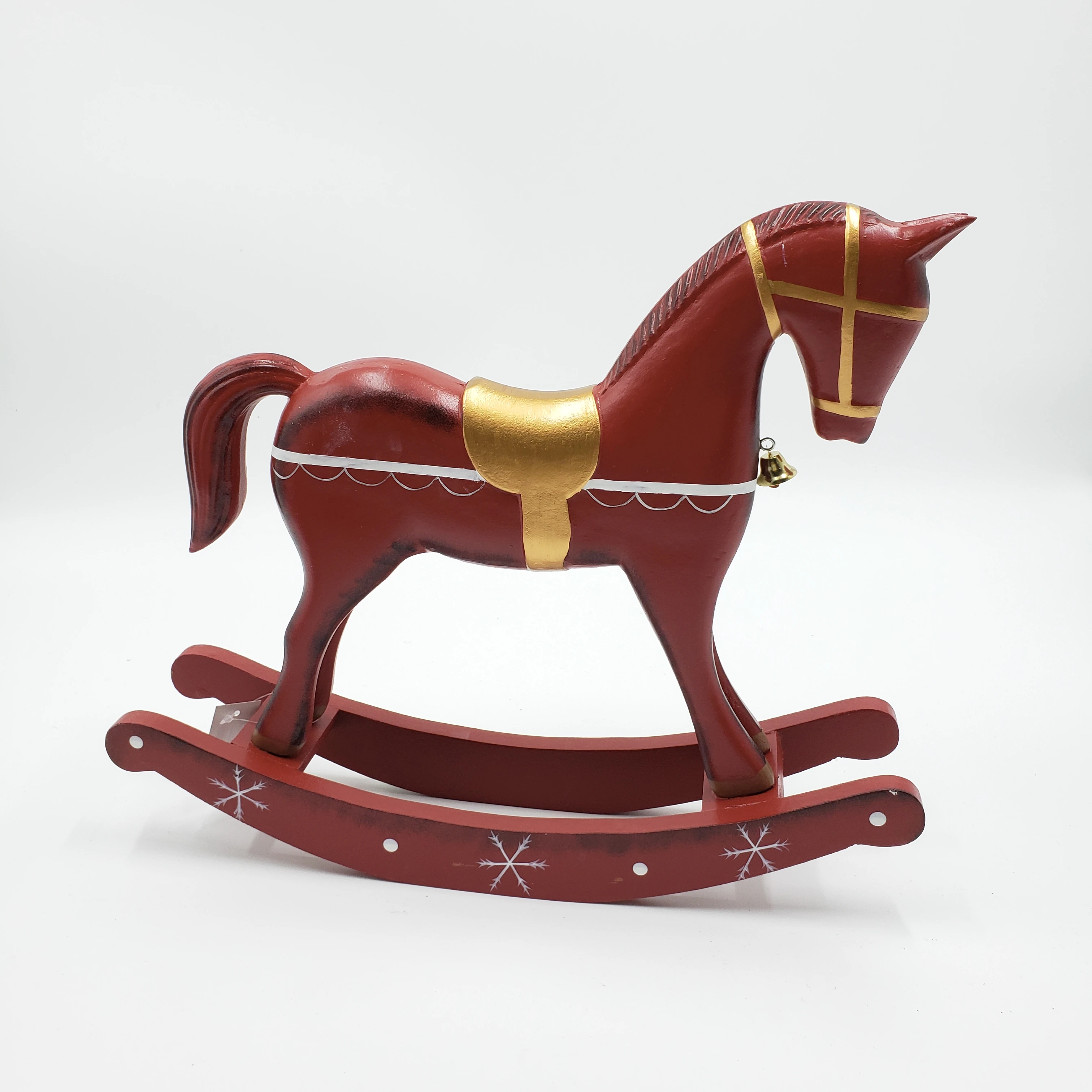 Hot Sale Wooden Rocking Horse Christmas Ornament Hand Painting Horse