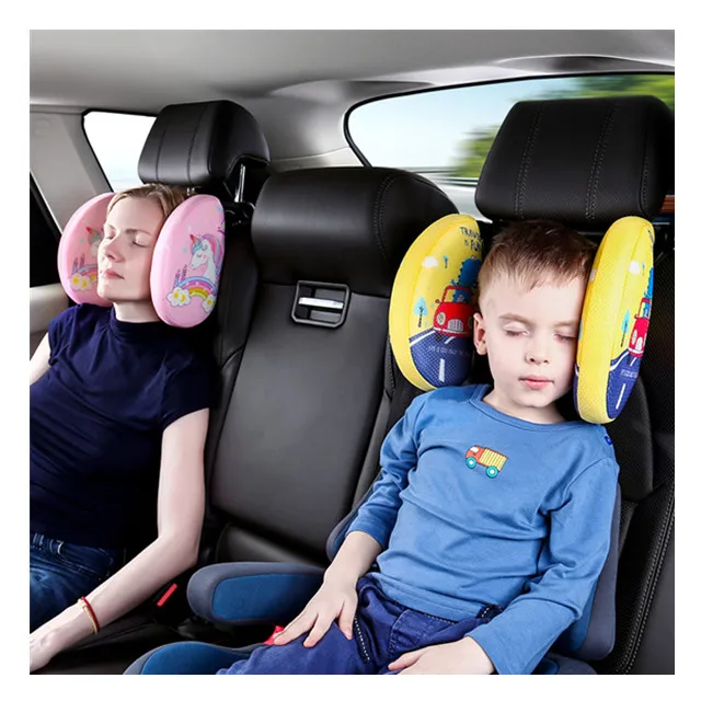 2024 Car Side Headrest Pillow Neck Support 3D Memory Foam Head headrest Sleep Car Pillow kids travel  supports head rest