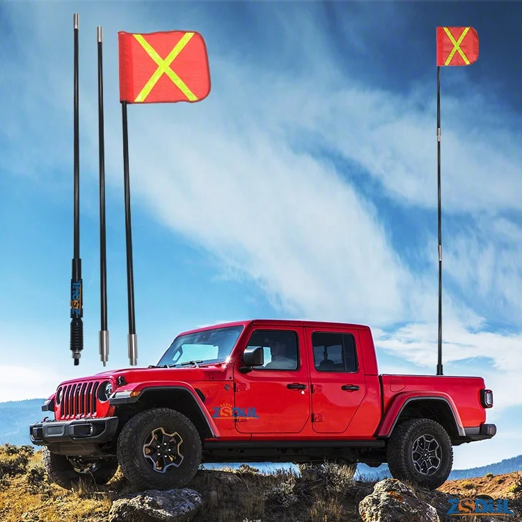 Mine Safety флаг комплект 10ft 3 шт. сегментации горно-хлыст со светоотражающими 4x4 Симпсон подбирать транспортное средство 4WD буксировочный трос для