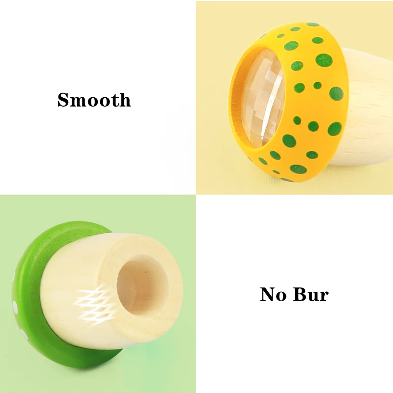 2022 New Arrival Creative Color Recognition Early Educational Toys Wooden Mushroom Kaleidoscope Toys