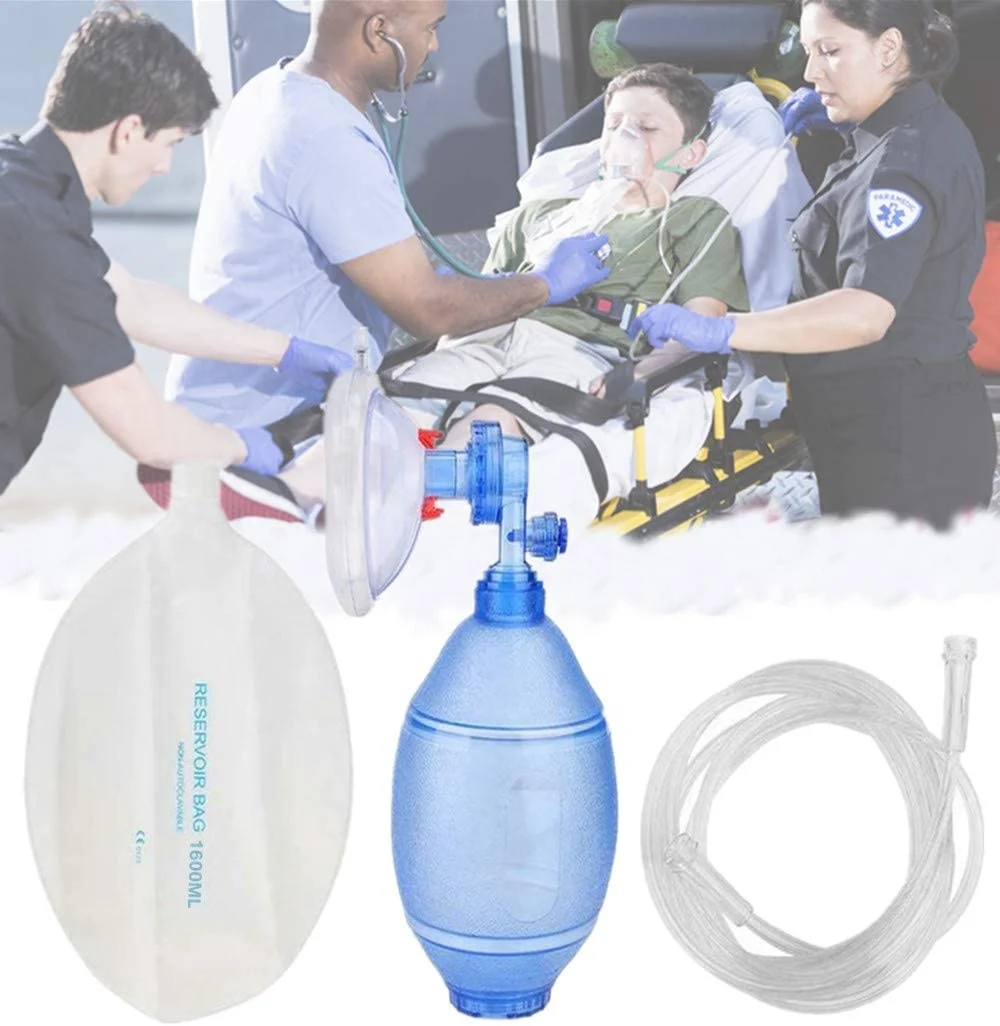 Neonatal pediatric and adult Ambu Breathing Bag Silicone Manual Resuscitator Mask Set ambu bag