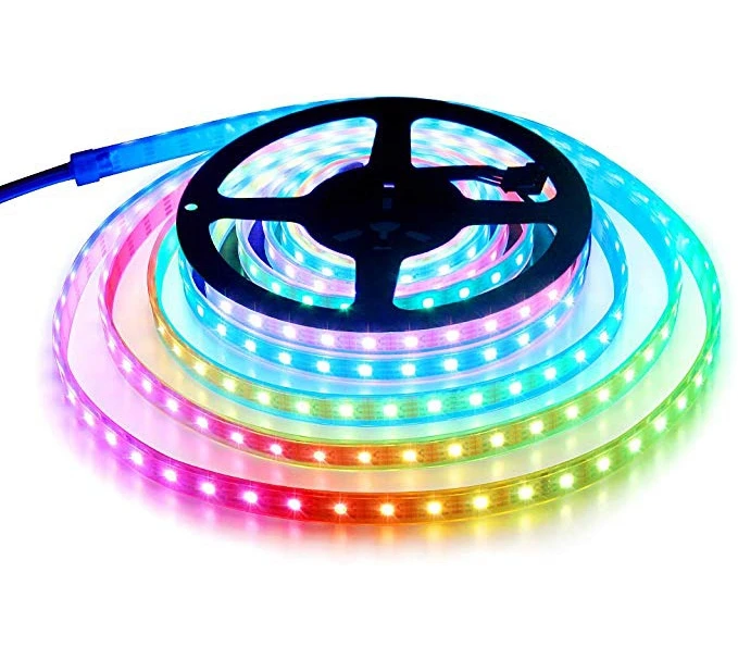 12V WS2815 LED Strip Light Pixel Strip RGB 16ft with 300 Leds PVC White IP67 4 PIN Smart Strip Lights High Quality Cheap Price