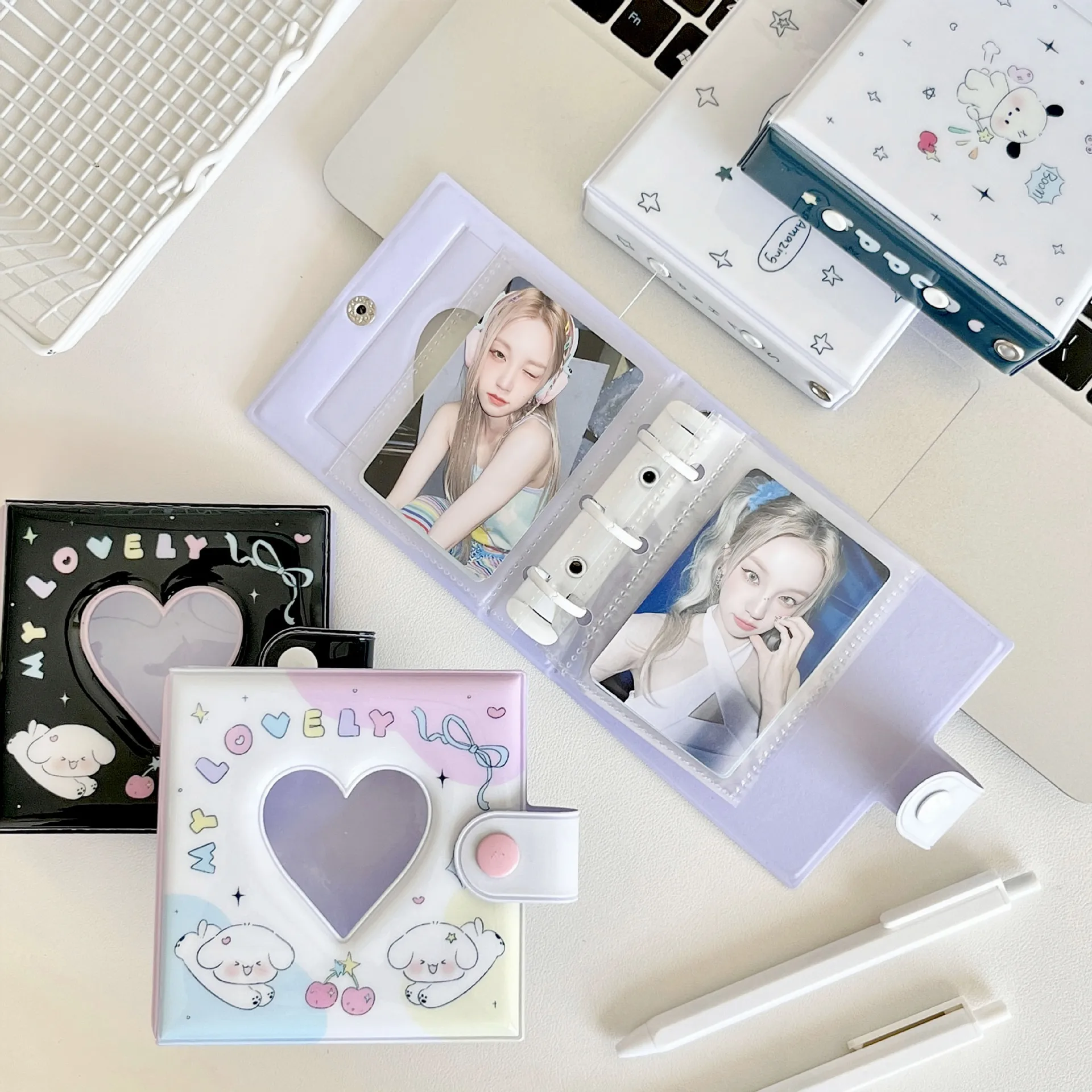 2023 Autumn new design Cute Heart Hollow Out Mini binder Photo Album ins style  kpop idol  photo album