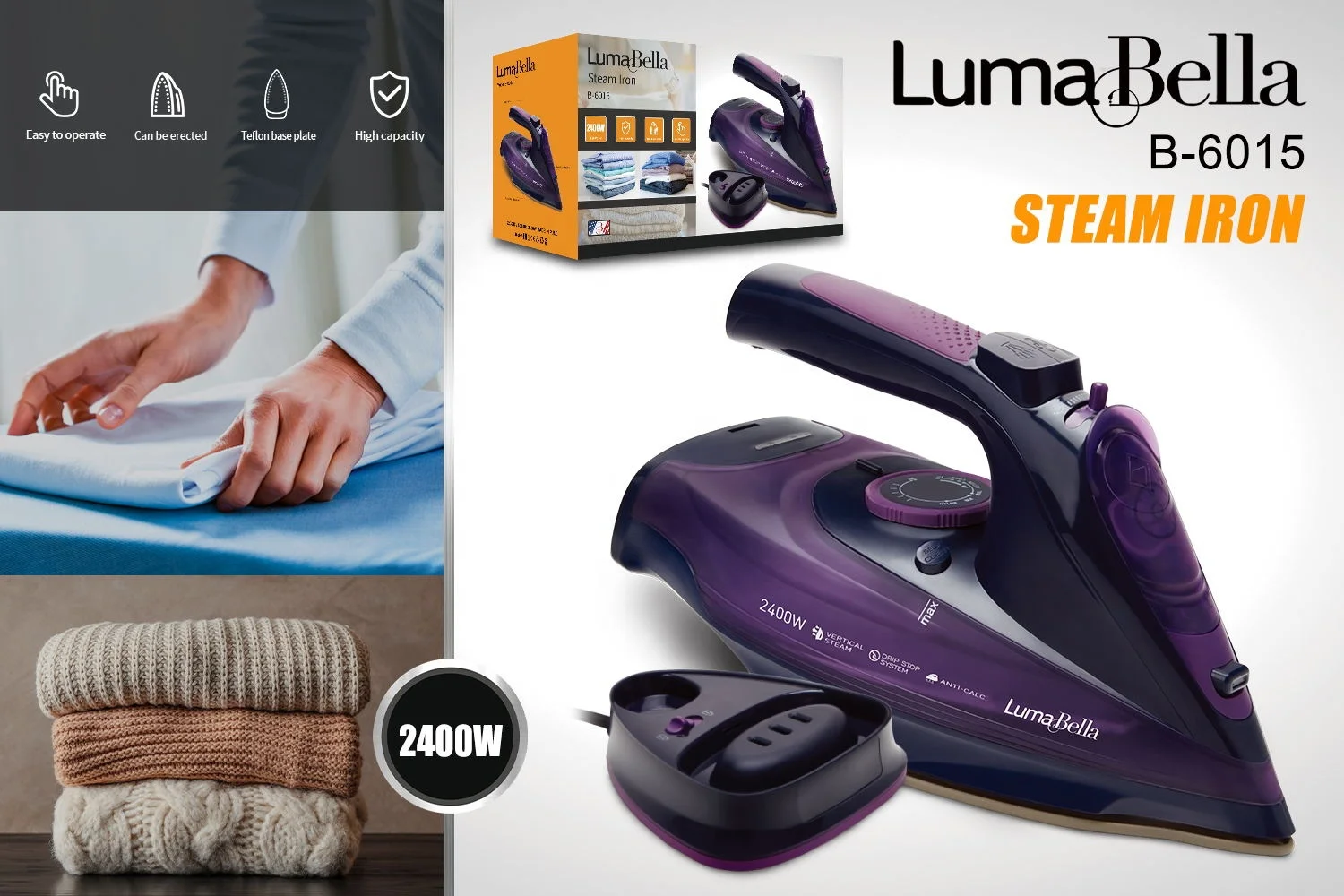 Sokany Temperature Steam Iron  Indicator Light Steam Output Controller Small Kitchen Appliances Iron B-6015