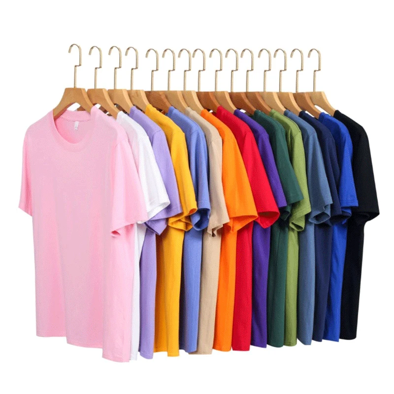 Wholesale Custom Blank Short Sleeve Tshirts Polyester 65% 35% 70% Polyester 30% Cotton T-Shirt 70 Polyester 30 Cotton T Shirt