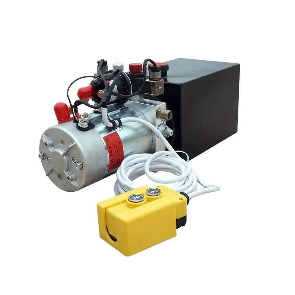 12 Volt Hydraulic Power Unit Double Acting Tipper Truck Hydraulic Power Unit Snow Plow Power Unit