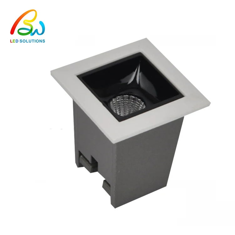 
High quality hotel lighting 45*45 square 2w recessed led downlight 