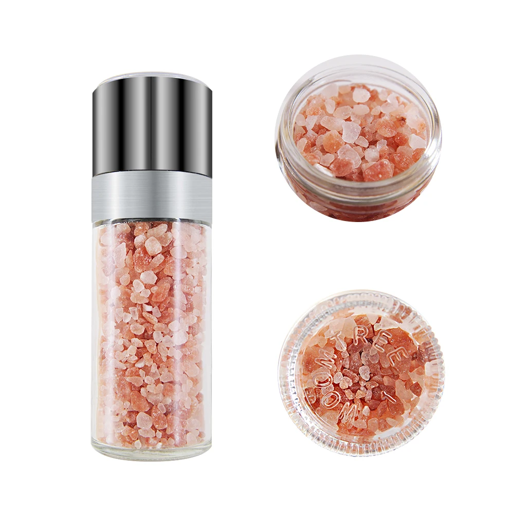 BBQ Kitchen  Manual Spice  Grinders Glass Bottle Pepper and  Salt  Glass Mills Herb Tools Storage Bottle