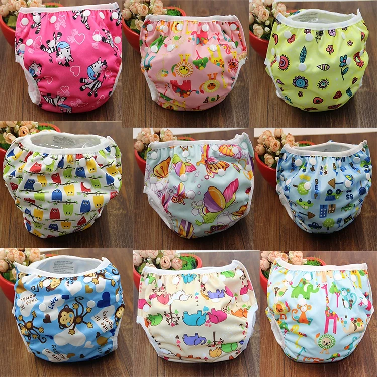 Hot sale cheap swimming diaper manufacture colorful reusable swim diaper baby