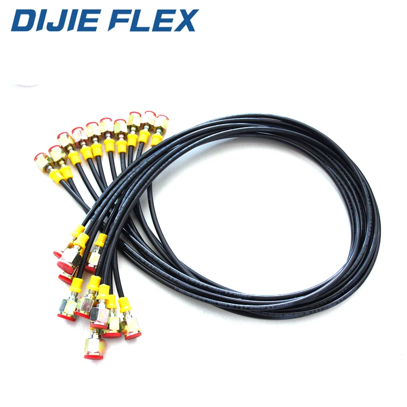DN3 micro bore test hos black flexible air small diameter high pressure nylon hose Ultra High Pressure Test Hose