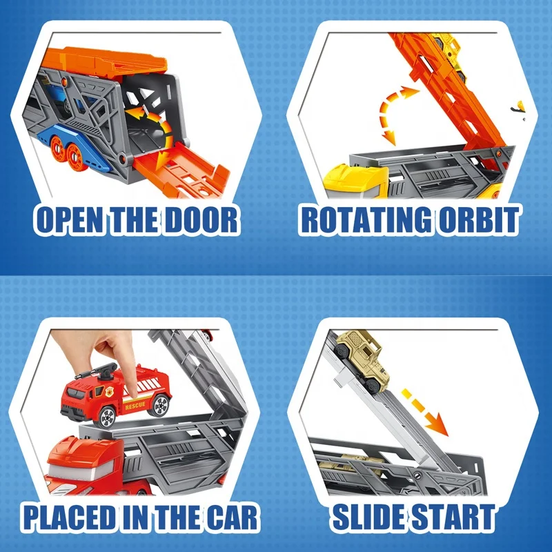 Construction truck toys cars carrier transport trucks toy for kids