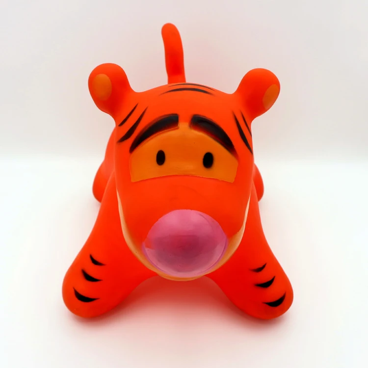 Environment friendly PVC jumping tiger animal jumping animal toys