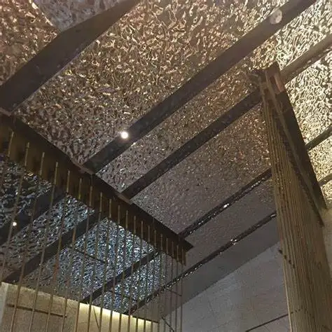 316 0.8mm pvd gold color mirror water ripple stamped stainless steel color sheet for decoration