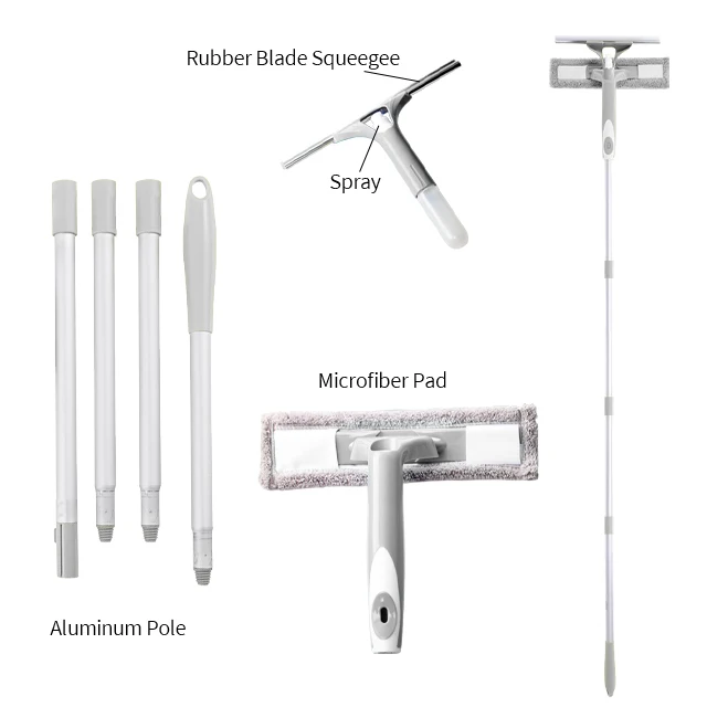 Новый дизайн, резиновый скребок для мытья окон и скребок для душа, скребок из микрофибры с удлинителем
