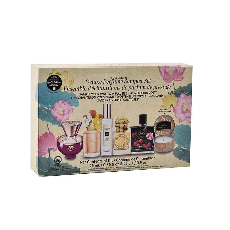 Custom Biodegradable Coated Paper Christmas Eve Gift Packaging Paper Box Cosmetic Gift Box for Christmas With Plastic Tray