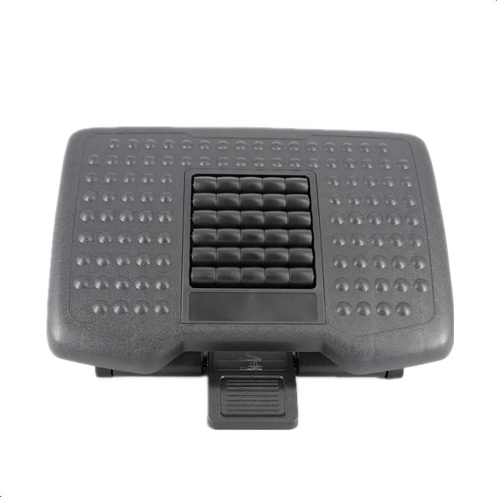 Adjustable plastic massage footrest for office use