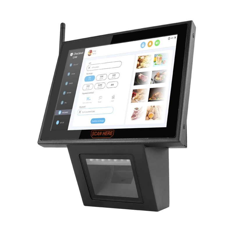 Новейший 8-дюймовый Android Windows Pos система проверки цен сенсорный экран Buit-in 2D сканер