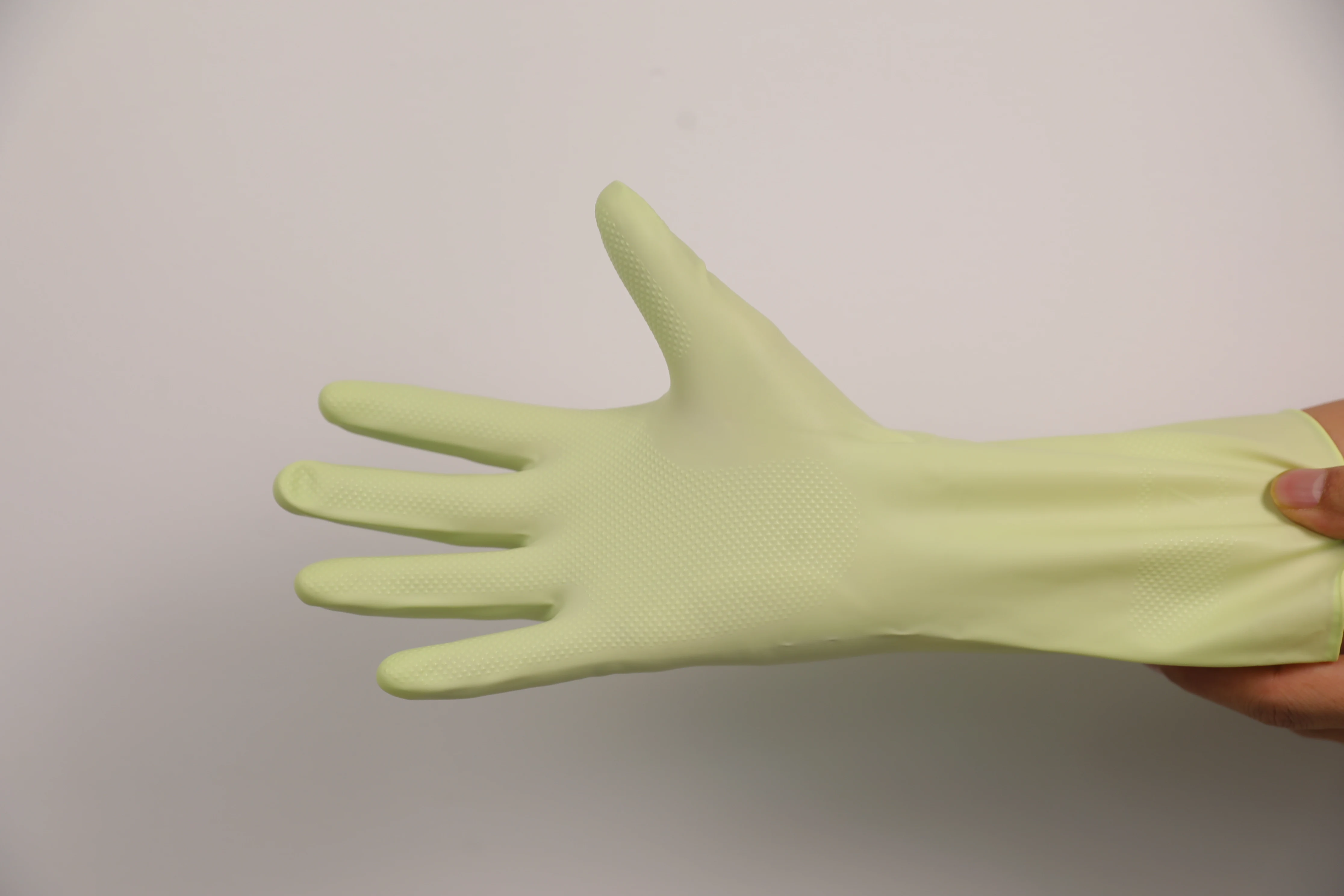 Safety Free Sample  Disposable Wholesale High quality Green  HouseHold Rubber  Waterproof Nitrile Gloves