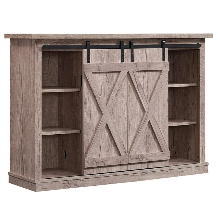 Modern entertainment center cable boxes gaming consoles solid wood tv stand