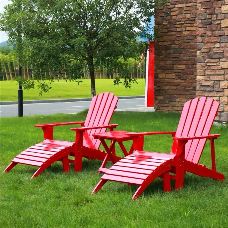 Wholesale Modern Outdoor Furniture Wooden Adirondack Garden Folding Chairs Sofa Garden Chair Set