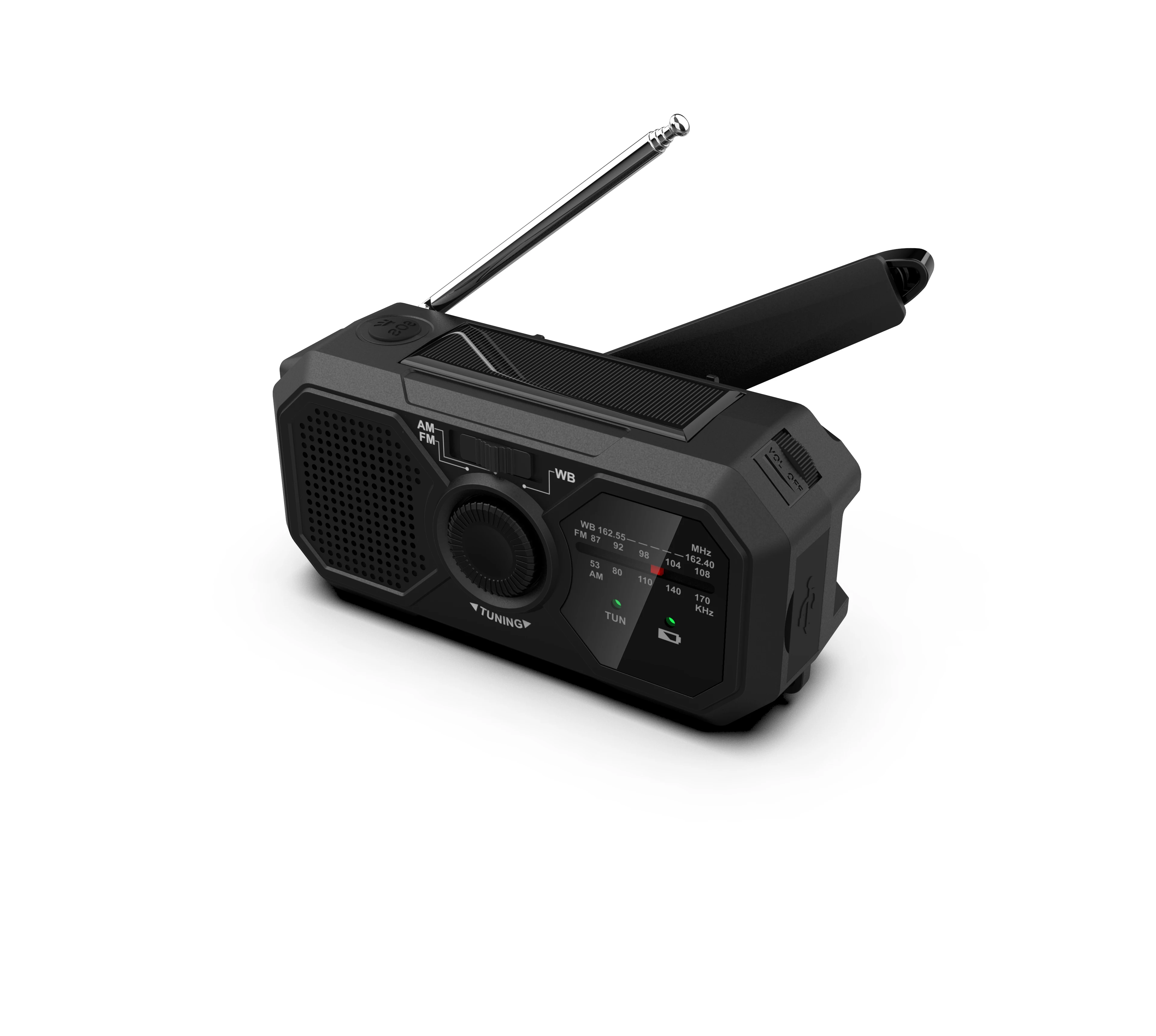 Amazon hot sell  Disaster Kit Emergency Solar Hand Crank Portable Weather Radio with 3  grade light