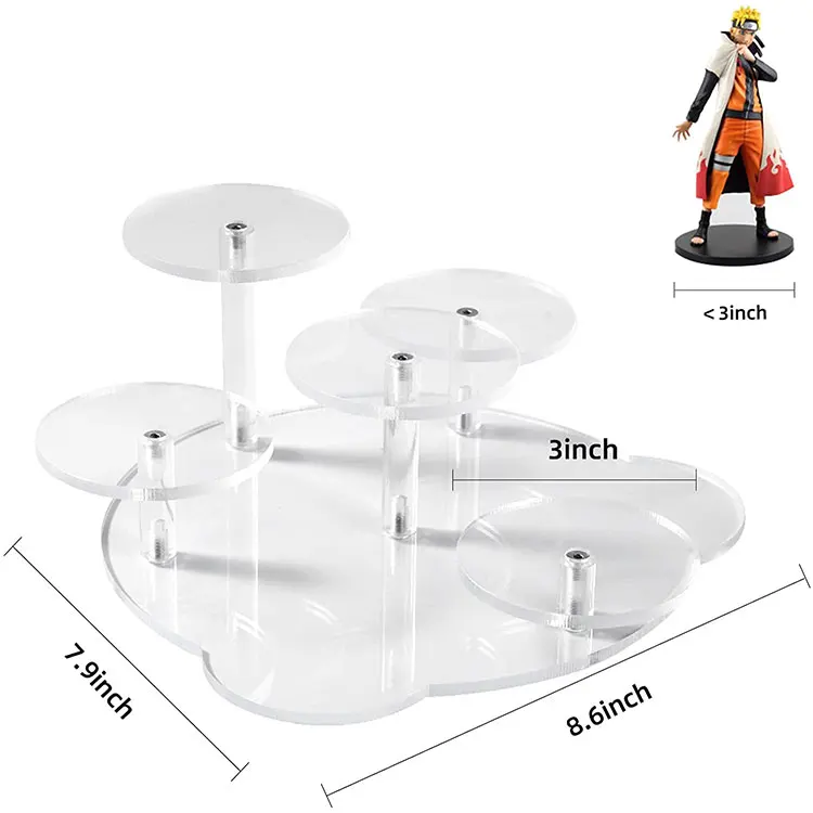 Custom Transparent Round Acrylic Cupcake Snack Drink Display Stands Can Also Be Used For Jewelry Display Stands