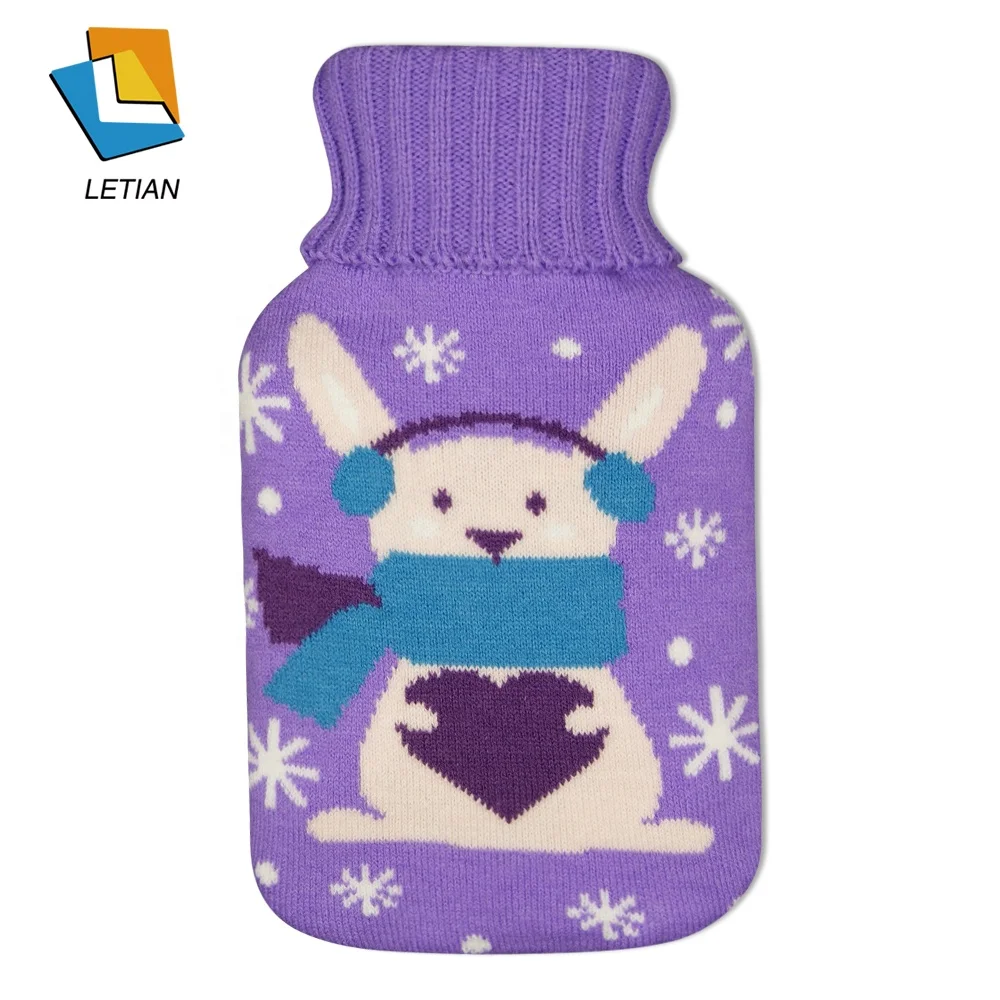 Snowman deisn hot water bottle with cover