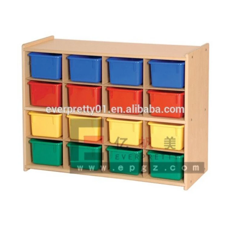 School Children Furniture Preschool Wooden Toy Cabinet Storage